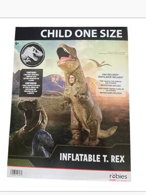 Jurassic World Inflatable T-Rex Halloween costume inflatable one size